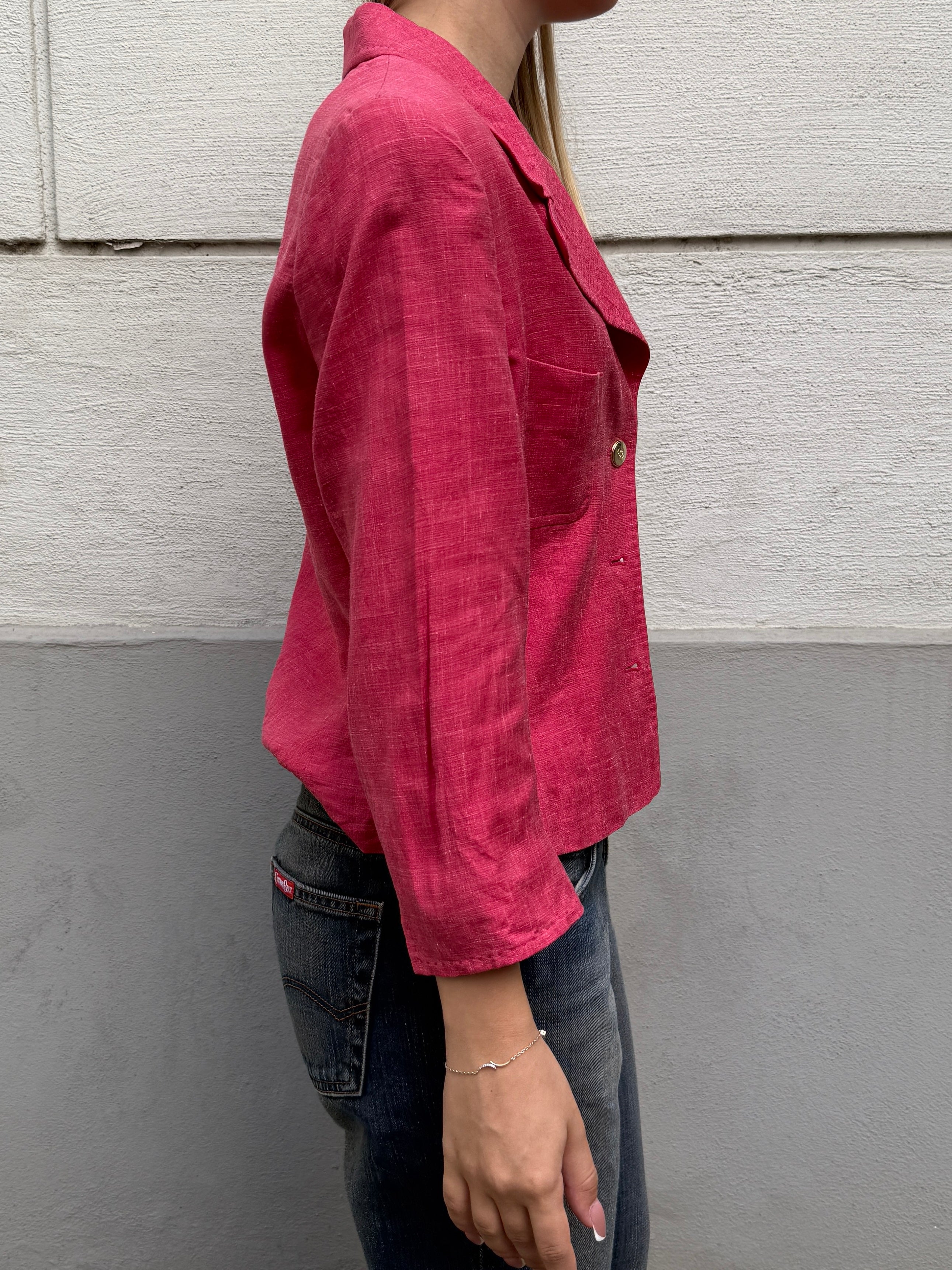 Vintage Escada Linen/Silk Blazer Jacket S/M