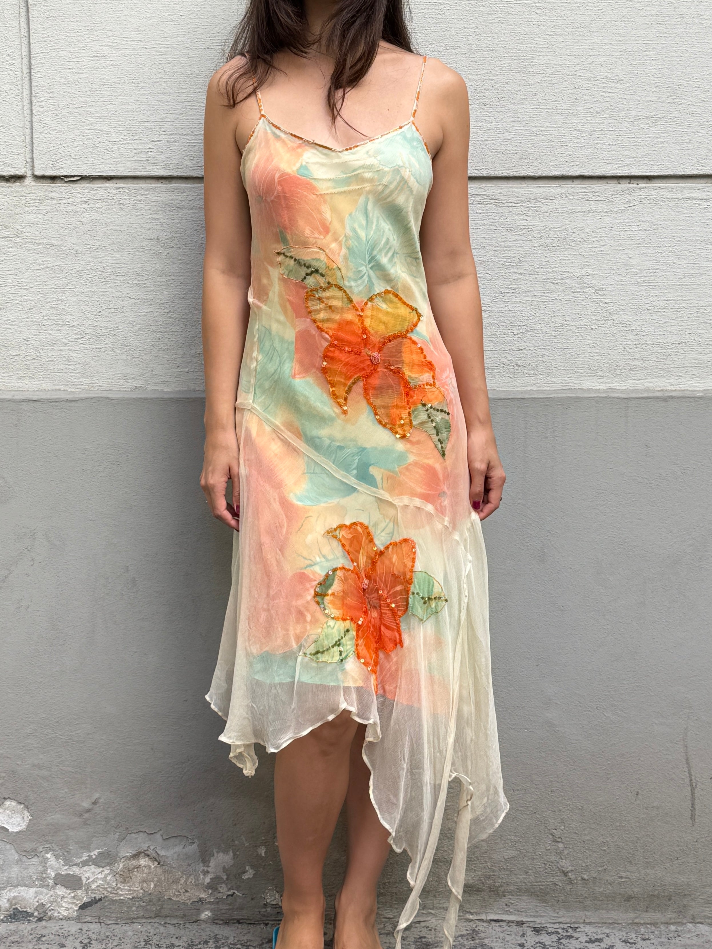 Vintage Y2K Derhy Asymmetrical Dress S
