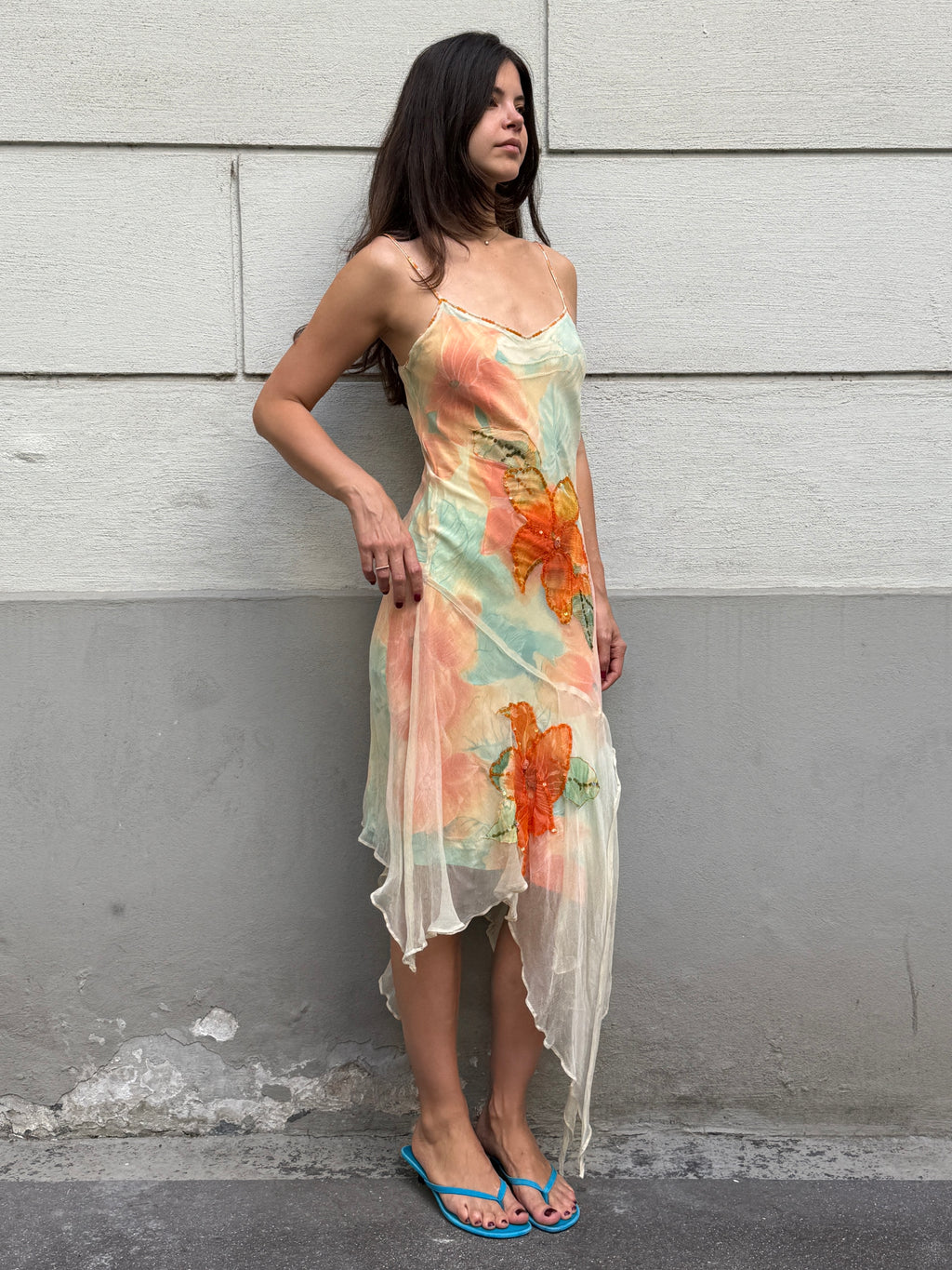 Vintage Y2K Derhy Asymmetrical Dress S