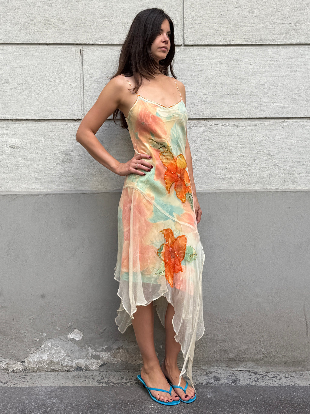 Vintage Y2K Derhy Asymmetrical Dress S