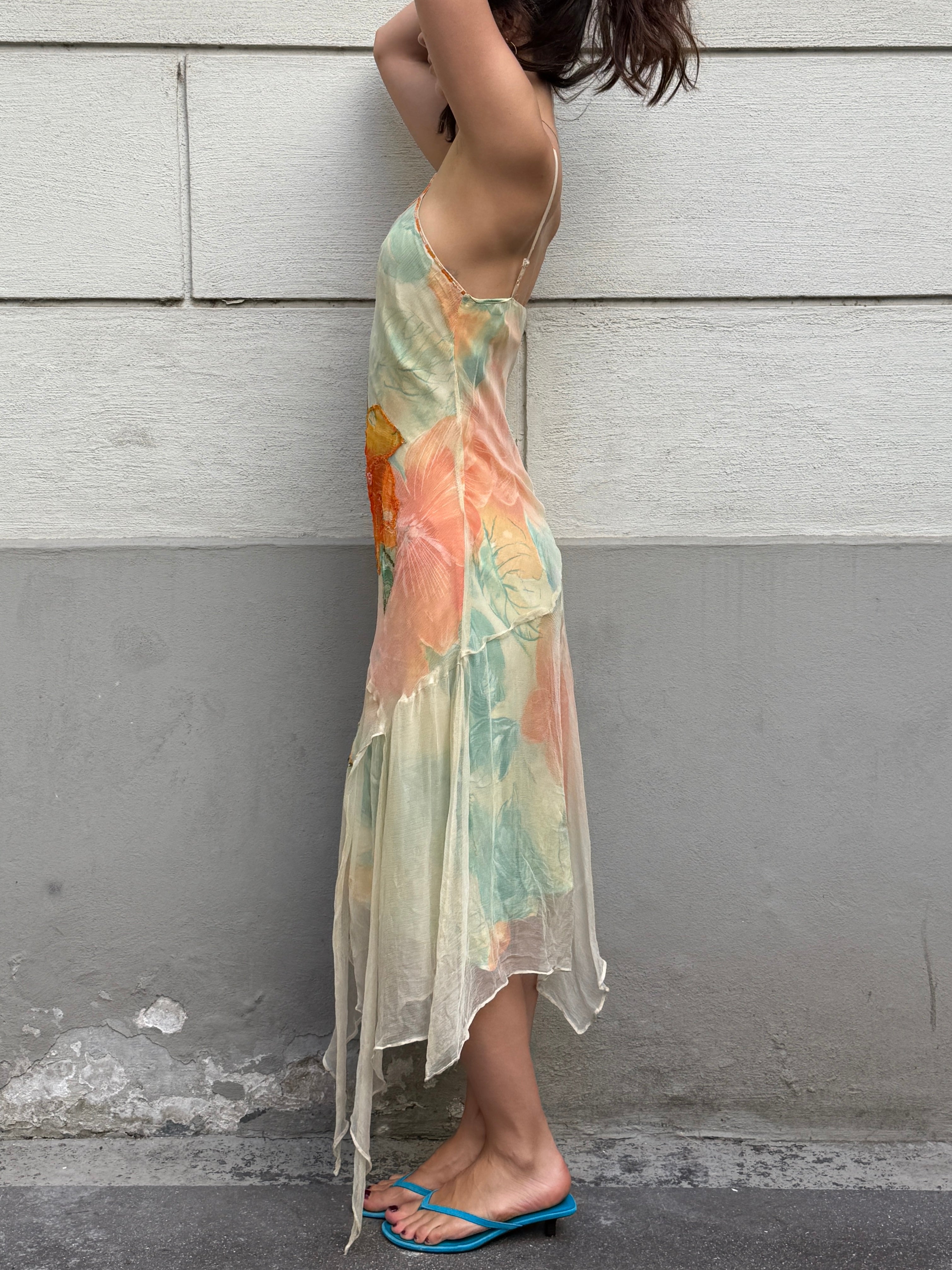 Vintage Y2K Derhy Asymmetrical Dress S