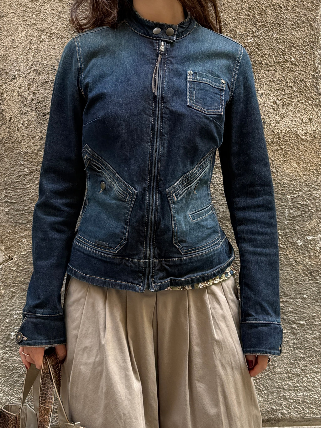 Vintage Y2K Sisley Denim Jacket S/M