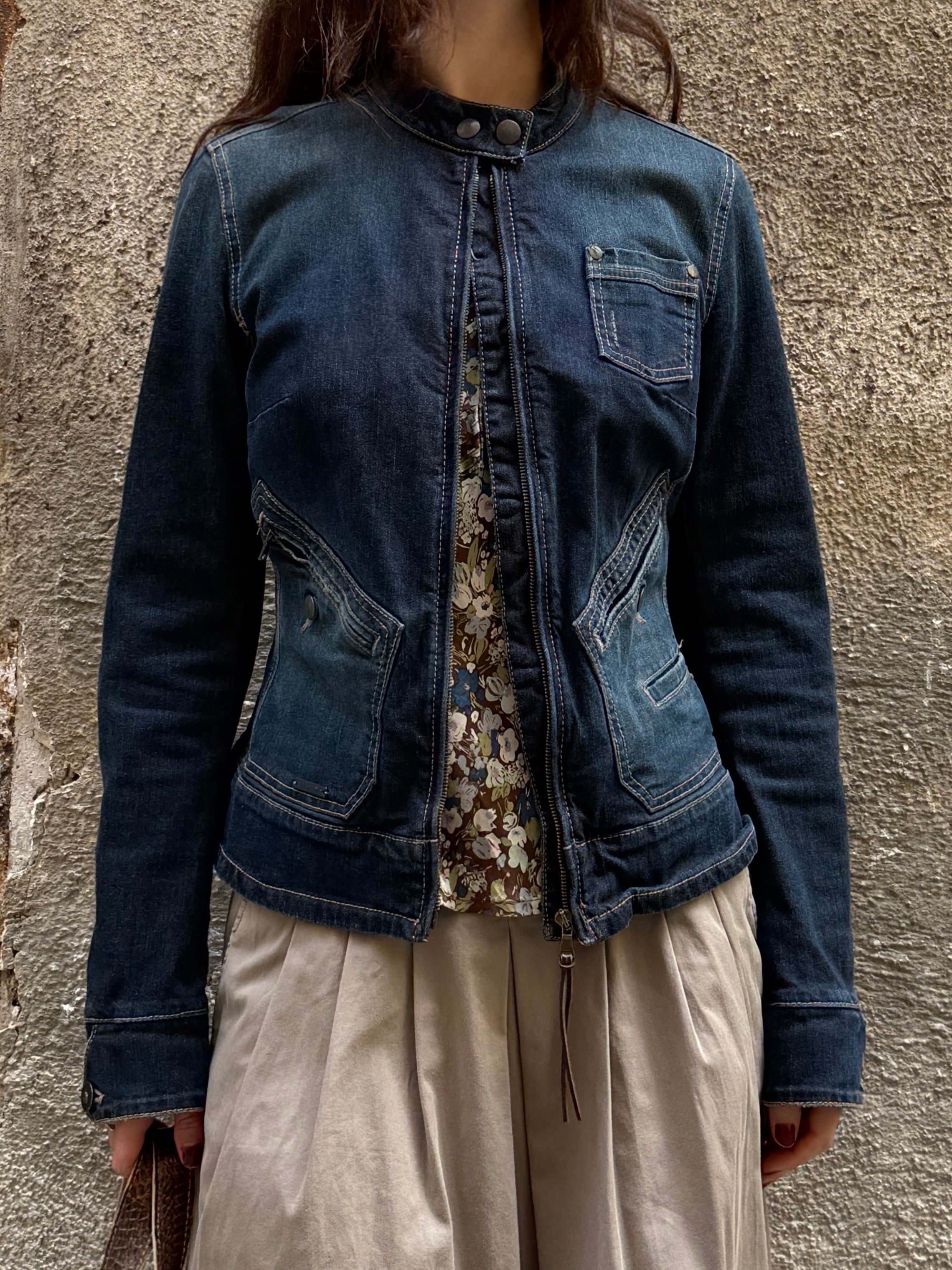 Vintage Y2K Sisley Denim Jacket S/M
