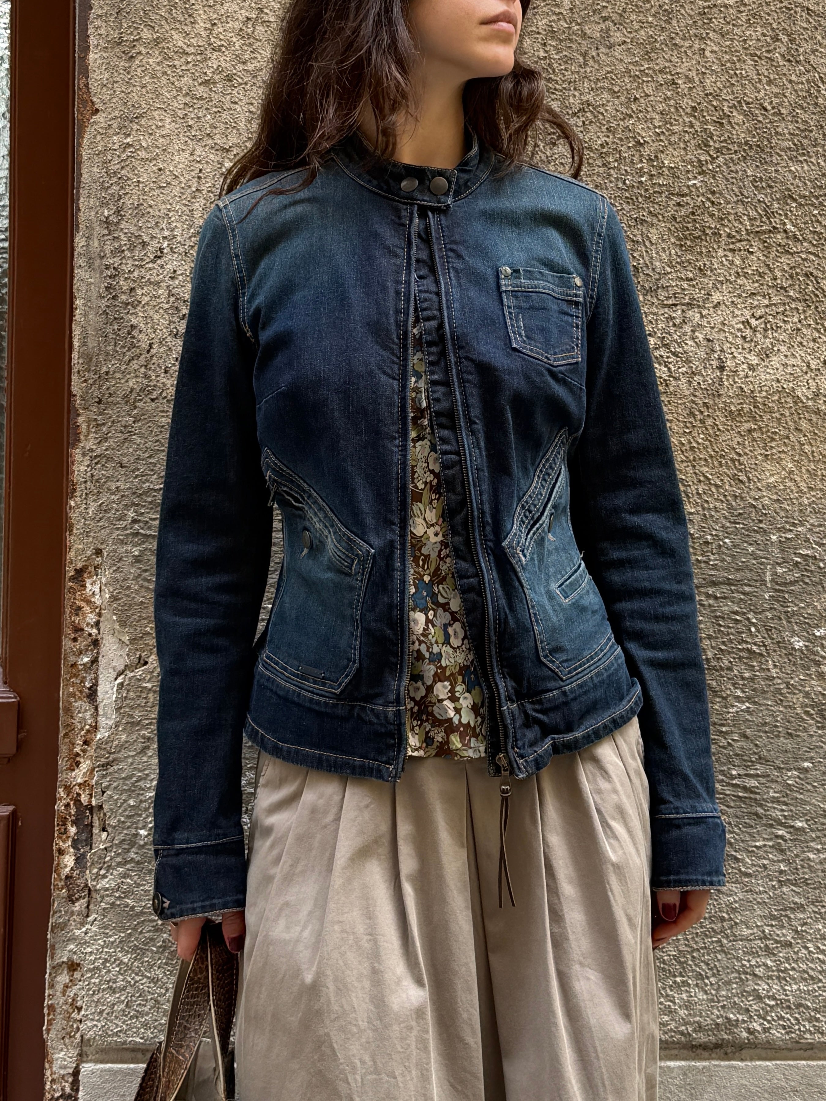 Vintage Y2K Sisley Denim Jacket S/M