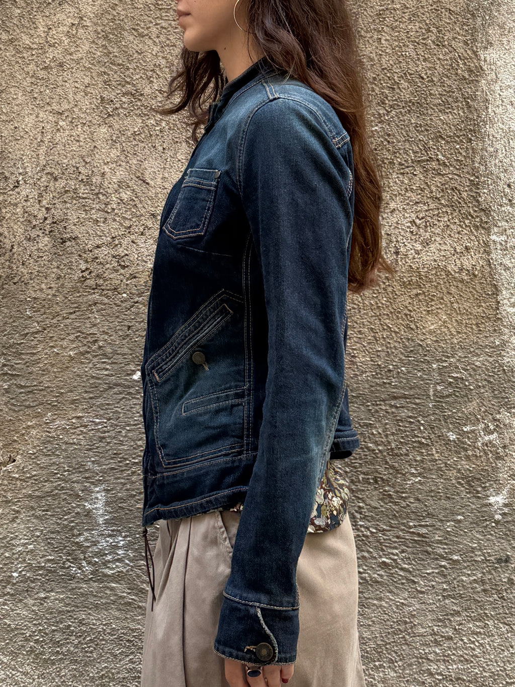 Vintage Y2K Sisley Denim Jacket S/M