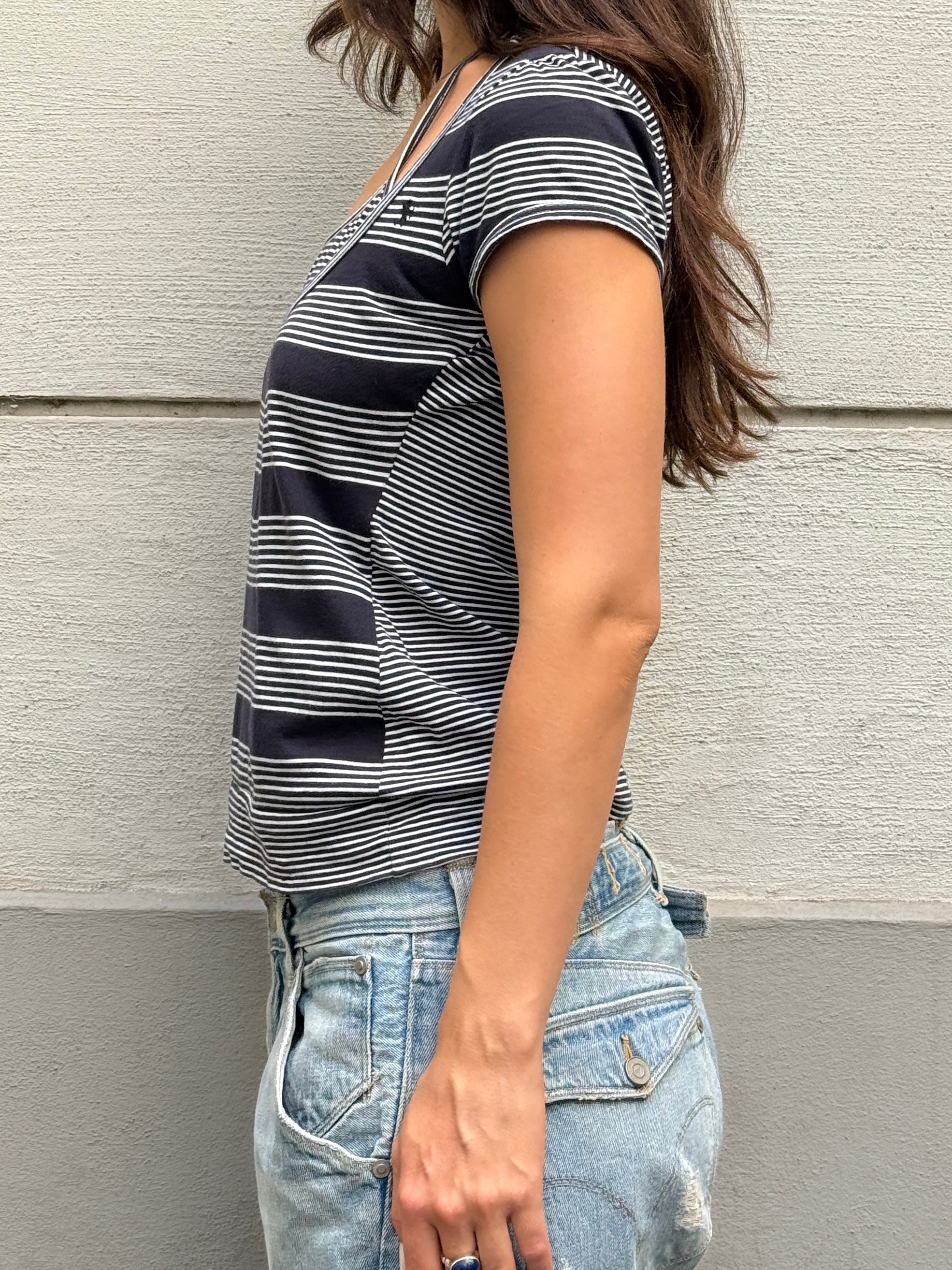 Vintage Y2K Halter Double Layered Top M/L