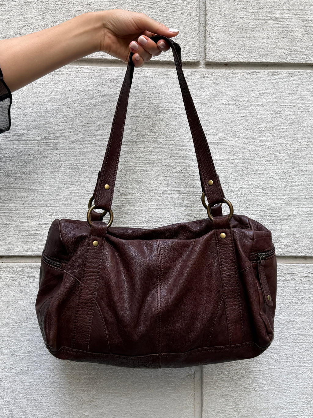Vintage 100% Genuine Leather Brown Bag