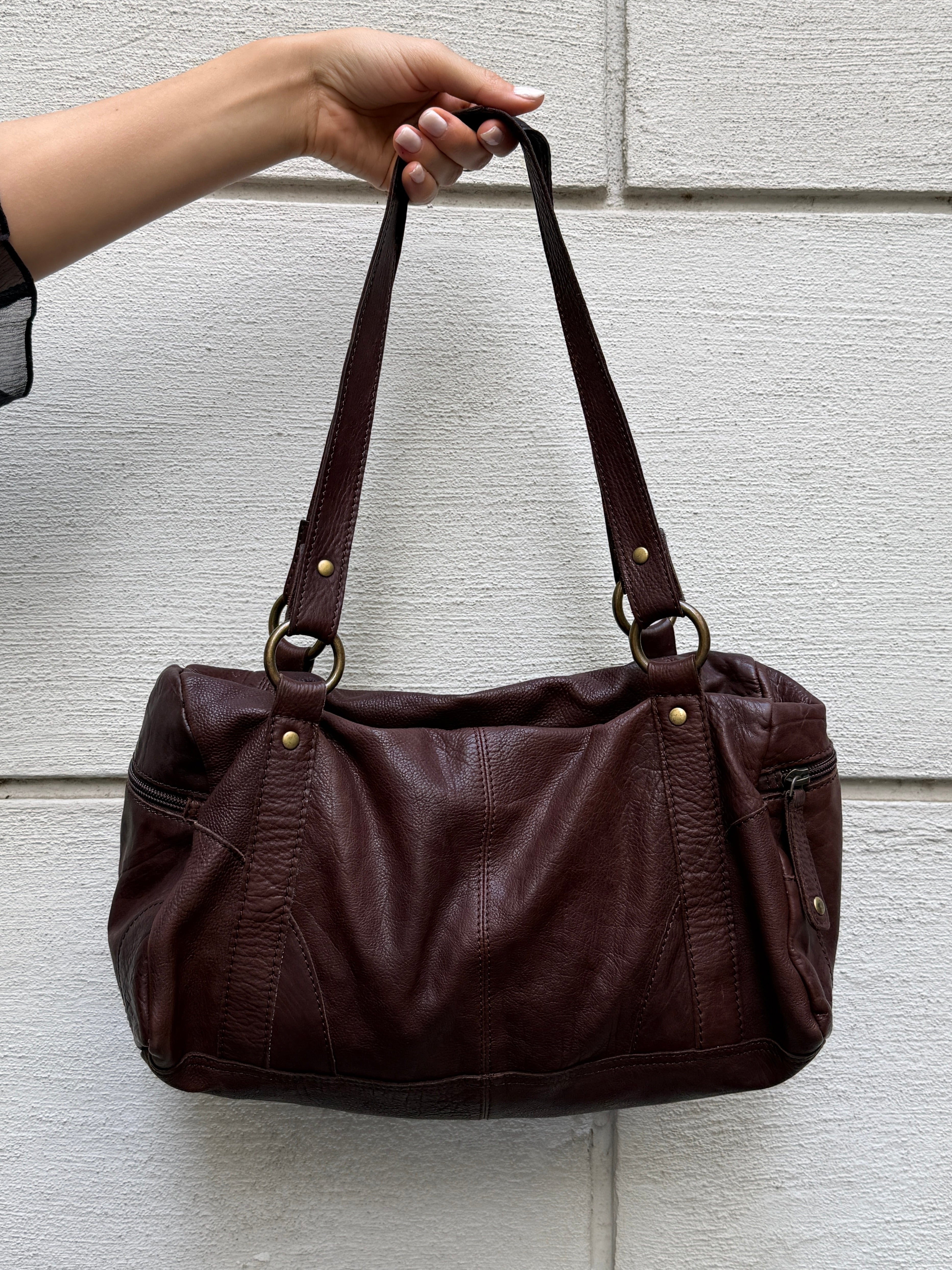 Vintage 100% Genuine Leather Brown Bag