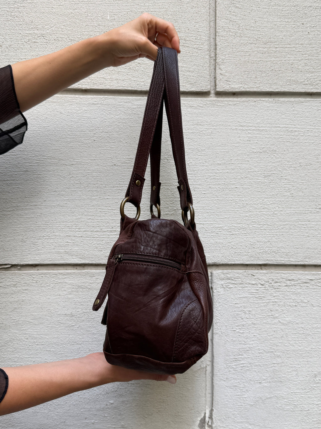 Vintage 100% Genuine Leather Brown Bag