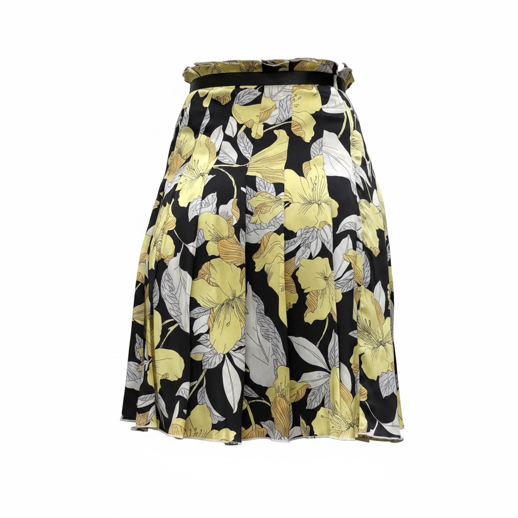 Vintage Sonia Rykiel 100% Silk High Waisted Floral Skirt XS/S