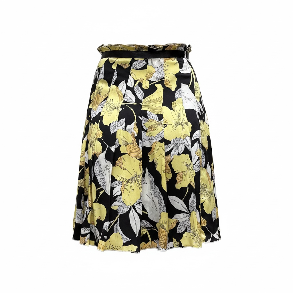 Vintage Sonia Rykiel 100% Silk High Waisted Floral Skirt XS/S